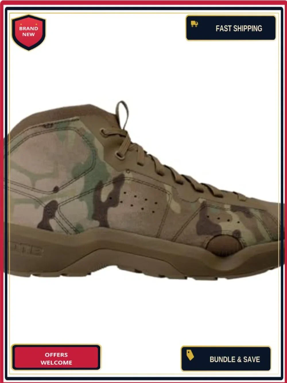 Tactical Combat Boots Lightweight Amphibious Military Boots Lace-Up Quick-Dry